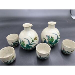 Hand Painted Ceramic Tokkuri Sake Set
